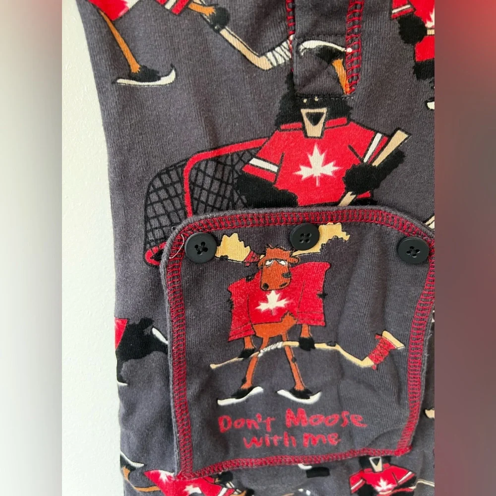 Lazy One Baby Don’t‎ Moose With Me One Piece Flapjack Pajamas Size 6 Months